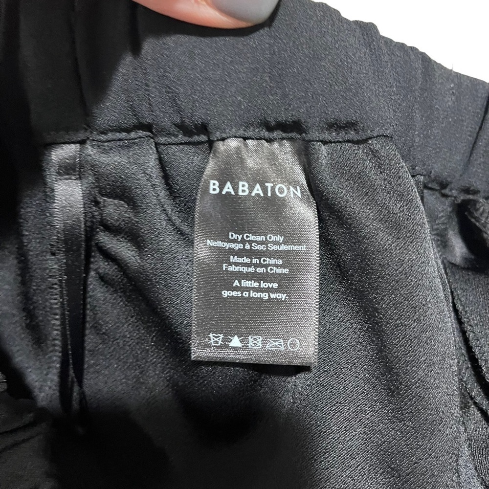 Aritzia Babaton Dexter Pant Jogger Slim Fit Black Size Medium Style 53467 - Picture 10 of 11